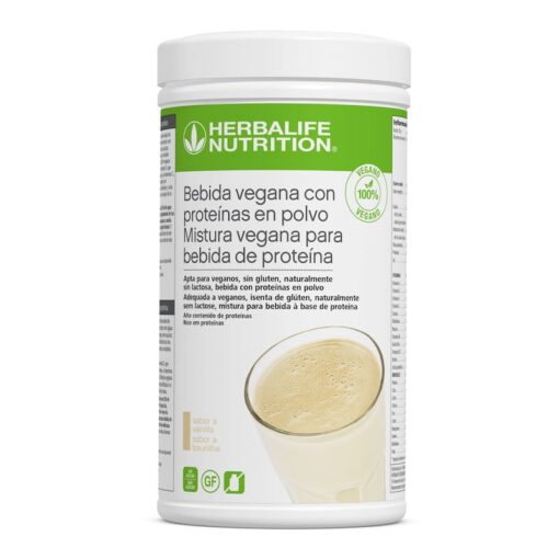 Bebida vegana con proteínas en polvo